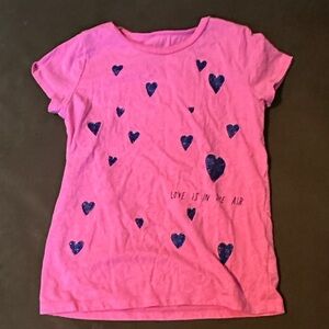 OshKosh B'gosh Pink Tee with Blue Hearts